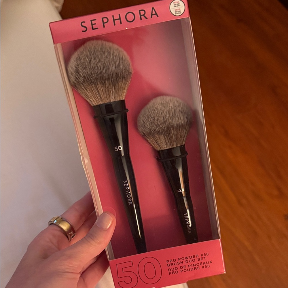 Sephora Pro Powder Brush Duo - Black and Gray